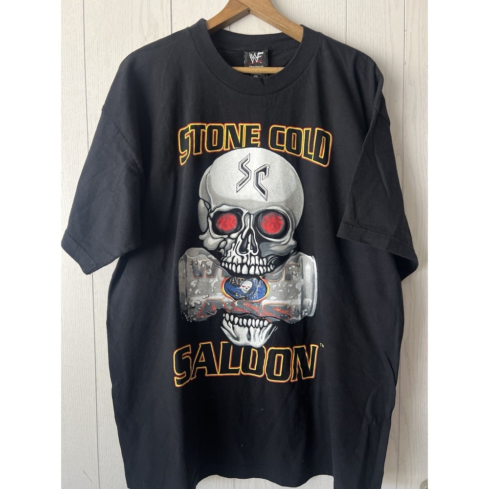 Vintage WWF Stone Cold Steve Austin Saloon T Shirt XXL USA Titan Sports Attitude